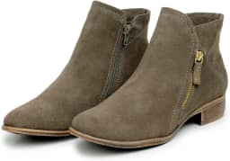 Bota Feminina Chelsea Botinha Cano Curto 100% Em Camurça Legítimo