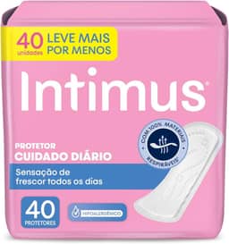 Intimus - Protetor Diário sem Perfume, 40 unidades - Leve 40 Pague 30
