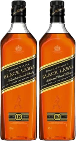 Kit 2 X Whisky Johnnie Walker Black Label 12 Anos 1L