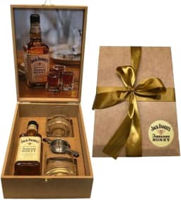 Box Whisky Mel 375ml + 2 Copos + Dosador