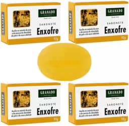 Kit C/4 Sabonetes Em Barra 90g Enxofre Para Acne Granado