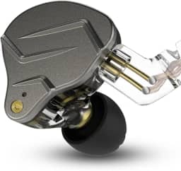 KZ ZSN Pro in Ear Monitor IEM com Armadura Dinâmica Híbrida Equilibrada, Som Estéreo Graves Claro, Fones de Ouvido com Fio para Jogos, Cabo Ergonômico Confortável de 2 Pinos (Cinza sem Microfone)