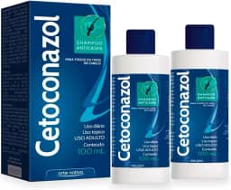 Kit 2 Shampoo Anticaspa 100ml Combate a Caspa com Potência, Coceira e Dermatite Seborreica desde o Primeiro dia de Uso