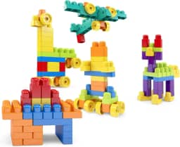 Blocos de Montar Infantil Educativo 100 Peças Blocolândia Dismat