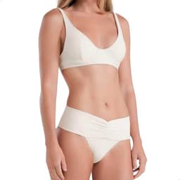 Biquíni Meia Taça Cós Alto UV 50+ Aloe Vera Praia Verão She