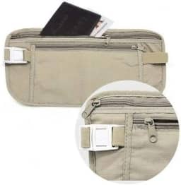 Pochete Doleira Bolsa Viagem Oculta Invisível Anti Roubo Hobbywin (Bege)