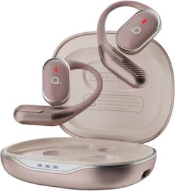 Fone De Ouvido Bluetooth Esportes, Basike T6, IPX5/OWS Fone de Ouvido Estéreo Hi-Fi, Suporta Chamadas de Voz, 60 Horas em Standby Para Corrida e Exercícios ao Ar Livre (Ouro Posa)