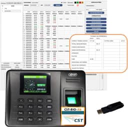Relógio Ponto Biométrico kp-1028 com Programa de Gerenciamento sem Mensalidade e Pendrive