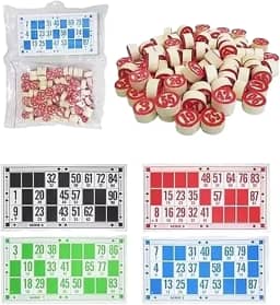 Jogo de Bingo Completo Com 90 Pedras Numeradas Cartelas