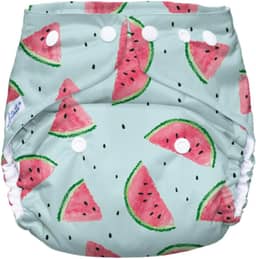 Fralda Reutilizável para Praia e Piscina, Tamanho Único 5-18kg, Lavável, Unissex (Melancia)