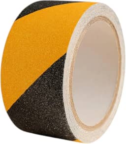 Fita Adesiva Antiderrapante 4,8cm x 5m Segurança Sinalização (Preto e Amarelo)