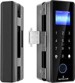 Fechadura Digital Biométrica Vidro, 5 em 1 Impressão Digital Biométrica Fechadura porta de Vidro, Ótima para Escritório, Casa, Hotel, Apartamento