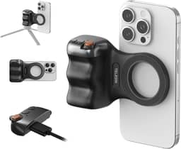 TELESIN Câmera magnética Fun Shot para celular DSLR para Magsafe iPhone e Android com botão de obturador sem fio destacável – Punho oficial – Suporte ergonômico confortável para celular (B)