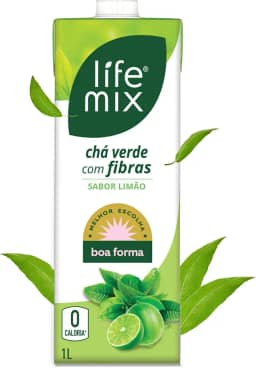 LIFE MIX - Chá Verde de Limão Zero Caloria - Sem Conservantes, Sem Corantes e Sem Adição de Açúcares - Delicioso, Nutritivo e Enriquecido com Fibras Vegetais - Stevia de 3° Geração - 1L
