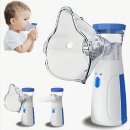 Nebulizador Portátil Ultrassônico - Tratamento Respiratório Eficaz para Asma e Sinusite - Silencioso e Compacto - Tecnologia Avançada - Fácil Utilização - Ideal para Adultos e Crianças Portátil Recarregável (Modelo 1)