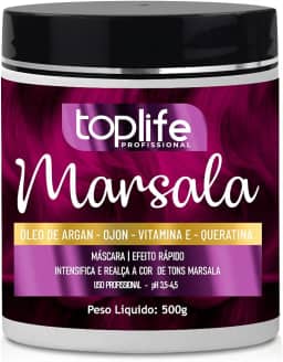 Máscara Matizadora e Tonalizante Marsala Toplife Profissional 500g