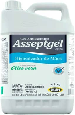Alcool Gel Asseptgel Cristal Bactericida 70 Inpm 5L