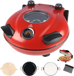 Forno de Pizza, 110V Forno Pizza, Forno de Pizza para Interiores, Pedra para Pizza de 31 cm, Máxima 420 °, 1200 W