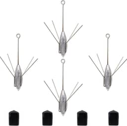 Sputnik Sinker Fishing Weights Equipamento de Pesca de Chumbo Long Tail Surfing Casting Spider Sinkers para Bagres Água Salgada Areia de Praia Oceano (2Oz - 4Pcs)