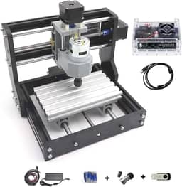 CNCTOPBAOS Kit de mini roteador CNC 1610 PRO, 3 eixos para desktop GRBL controle, máquina de gravação, gravação em acrílico, PVC, PCB, plástico, fresadora de madeira