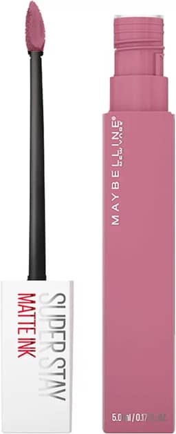 Maybelline SuperStay Matte Ink Batom Líquido Matte Longa Duração 16H com Aplicador Preciso, Não Transfere e Cor Intensa, Acabamento Matte Confortável, Cor 180 Revolutionary Rosa Malva, 5ml