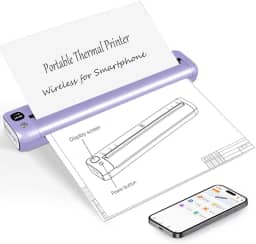 Rongta Impressora portátil sem fio para viagens, Bluetooth WiFi, impressoras térmicas sem tinta para 21,6 cm x 28 cm, letra EUA e tamanho A4, compatível com Android, iOS, telefone, Mac, Windows