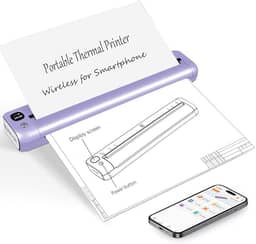 Rongta Impressora portátil sem fio para viagens, Bluetooth WiFi, impressoras térmicas sem tinta para 21,6 cm x 28 cm, letra EUA e tamanho A4, compatível com Android, iOS, telefone, Mac, Windows