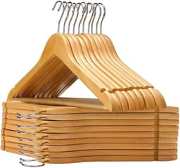 Cabide Madeira variações Preto ou Marfim (10, Marfim)