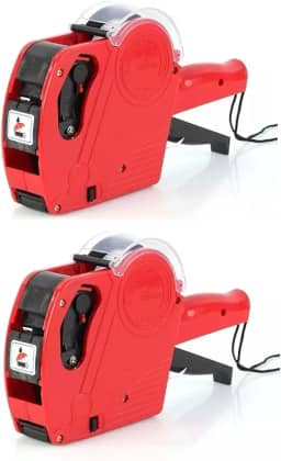 Kit 2 Etiquetadora Precificadora Original Lanmax Mx5500 8 Dígitos Mx5500 Lanmax Refil 22x12mm +refil + Etiquetas Compacta, Leve E Prática, Ela Imprime Até 8 Dígitos Em Uma Única Linha