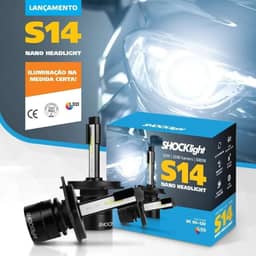 Par de Lâmpada Led do Farol H4-Nano S14-3600 Lumens 6000K 12V 32W Shocklight - SLL-140004