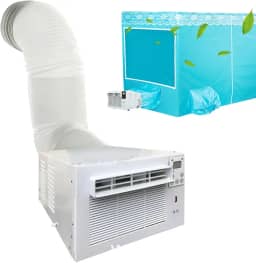 Ar condicionado portátil para acampamento, refrigerador de drenagem sem barraca móvel 2985BTU, controle de painel com mosquiteiro 330W/400W unidade de ar condicionado para barraca de acampamento, ao ar livre, interior, 1,8 m, 110 V