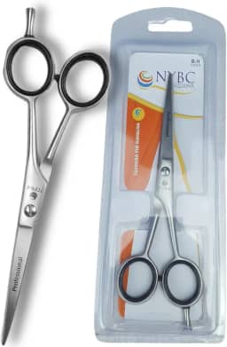 Tesoura Cabelo Fio Navalha 6" (15,2 cm) Profissional Aço Inox 420 Ajustável NYBC Beauty TCFN-6