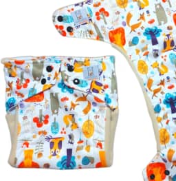 Fralda de Pano Ecológica AURORINHA SUSTENTÁVEL Pocket Coleção PUL Importado Tamanho Único 4kg/18kg (Animais Floresta)