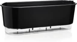 Vaso Jardineira Autoirrigável Preto 40cm Raiz Terrazo Para Todos Tipos de Plantas