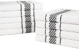 Jogo 05 Pano de Prato Atoalhado Felpudo 370g/m² Linha Malta Conforto Premium 100% Algodão - Preta