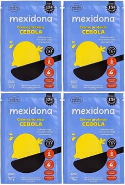 Kit com 4 Pacotes de Sopa de Caneca Creme Proteico Cebola de 30g cada - Mexidona