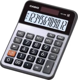 Calculadora de Mesa 12 Dígitos, Casio, 60338, Cinza, 24 cm 16cm 1cm