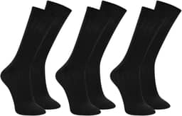Kit 3 Pares Meia Social Fina Algodão Canelada Mash Cano Longo Masculino