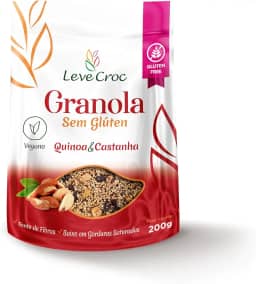 Granola sem glúten Leve Croc Quinoa e Castanha 200g