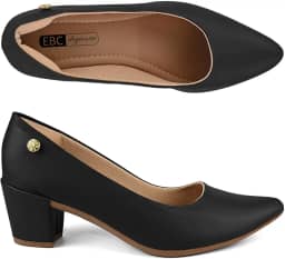 Sapato Scarpin Feminino Salto Alto Bloco Confortável SA1.01/SA1.02
