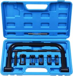 ECCPP Conjunto de ferramentas de compressor de mola sólida de 10 peças com kit de serviço de braçadeira C com parafusos de extensão adequados para a maioria dos veículos, furgões pequenos e motores de