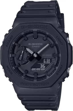 Relógio masculino G-Shock GA-2100-1A1DR quartzo analógico resina preta