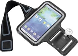 Braçadeira Esportiva para Celular, Neoprene Preto, Ajustável com Tela Touch, para Corrida, Academia, Ciclismo e Treino (preto)