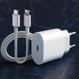 Kit Carregador Super Turbo Premium® Entrada Tipo C + Cabo Compatível com Todos Dispositivos iPhone X Xr SE 11 12 13 14 Premium IOS Android Galaxy, Tablets, Notebooks, Tablets Carga Ultra Rápido