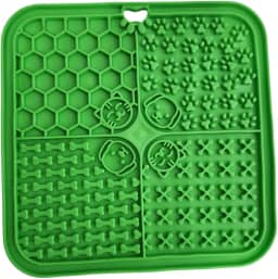 Tapete Lambe Lambe para Cães e Gatos, Brinquedo Interativo Antiansiedade, Estimulador de Alimentação Lenta, Silicone Verde (Verde)