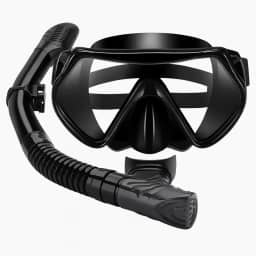 Máscara de Mergulho com Snorkel – Visão Panorâmica Antifog e Válvula de Purga – Kit Completo para Natação e Apneia