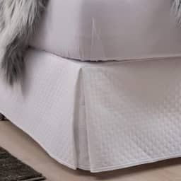 Saia Matelada Para Cama Box (SOLTEIRO, Branca)
