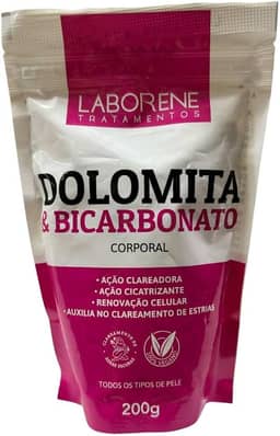 Dolomita & Bicarbonato Corporal Laborene 200g – Clareador Natural para Áreas Escuras – Esfoliante e Renovador Celular com Ação Tonificante – Axilas, Virilha, Glúteos e Joelhos – Produto Vegano e 100% Natural
