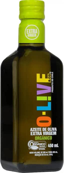 O-LIVE & Co, Azeite de oliva extra virgem, Orgânico, Chileno, vidro, 450ml
