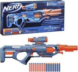 Nerf, Lançador de Dardos, Elite 2.0, Eagle Point RD-8 - Mira Removível, Tubo Frontal, Inclui 16 Dardos - A partir de 8 Anos